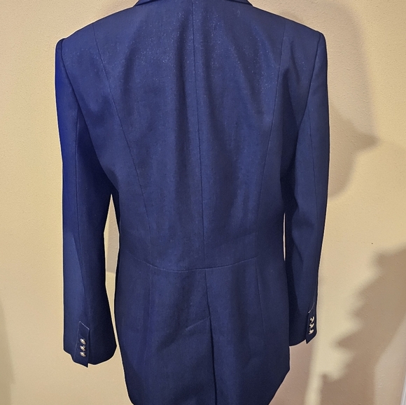 Elie Tahari Midnight Blue Blazer with Gold Button - Picture 6 of 8